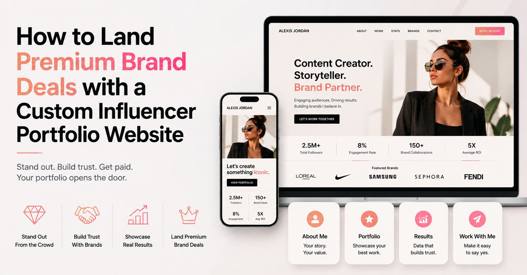 How to Land Premium Brand Deals with a Custom Influencer Portfolio Website
